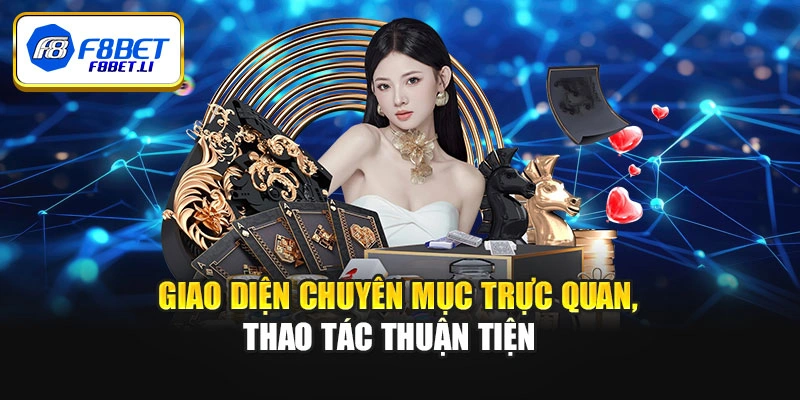 Giao diện chuyên mục trực quan, thao tác thuận tiện